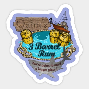 Quint's 3 Barrel Rum Sticker